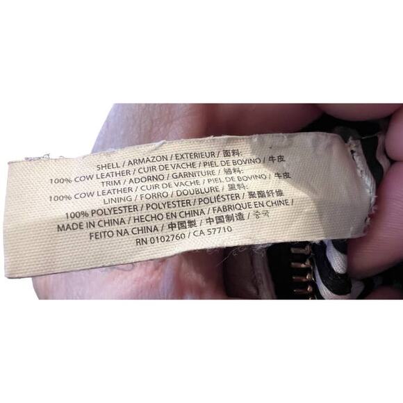 Kate Spade Leather Crossbody Small Compact Grey Greige Black FLAWS Upcycle Art - Picture 14 of 16